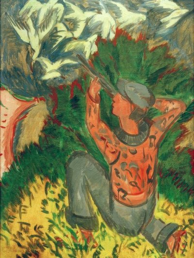 Seagull Hunter in the Grove by Ernst Ludwig Kirchner