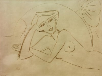 Nude Lying Girl by Ernst Ludwig Kirchner