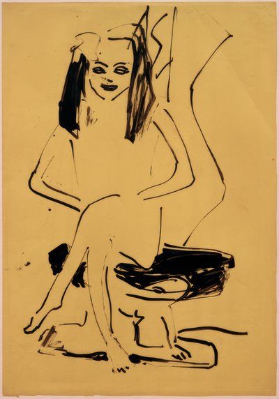 Untitled (Seated Marcella) by Ernst Ludwig Kirchner