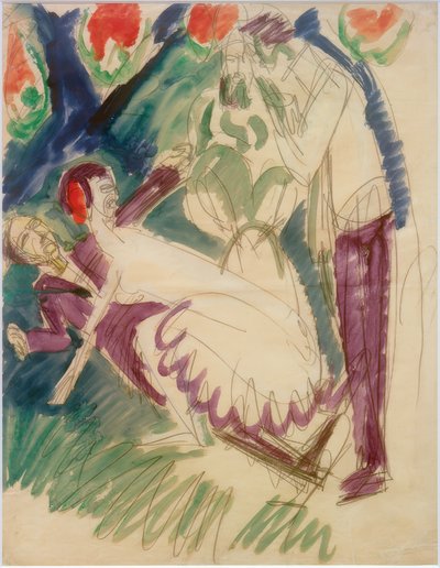 Pantomime by Ernst Ludwig Kirchner