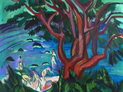 Red Tree at the Beach, 1913 by Ernst Ludwig Kirchner