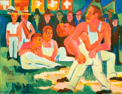 Wrestler by Ernst Ludwig Kirchner