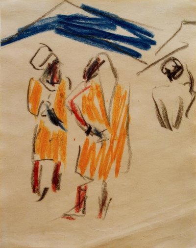 Sketch of Two Moroccans by Ernst Ludwig Kirchner