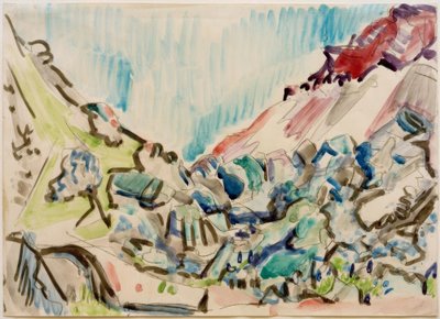 Valley Cut at Davos by Ernst Ludwig Kirchner