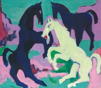 Three Horses by Ernst Ludwig Kirchner