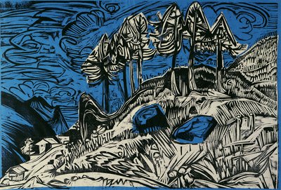 Trees on a Mountain Slope by Ernst Ludwig Kirchner