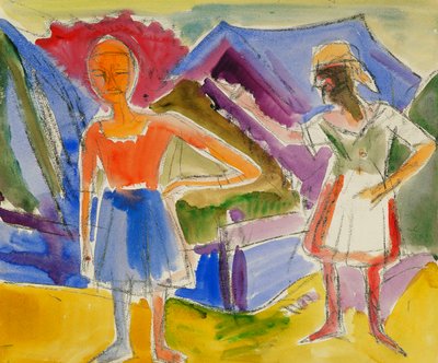 Two Figures by Ernst Ludwig Kirchner