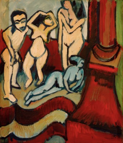 Four Wooden Sculptures by Ernst Ludwig Kirchner