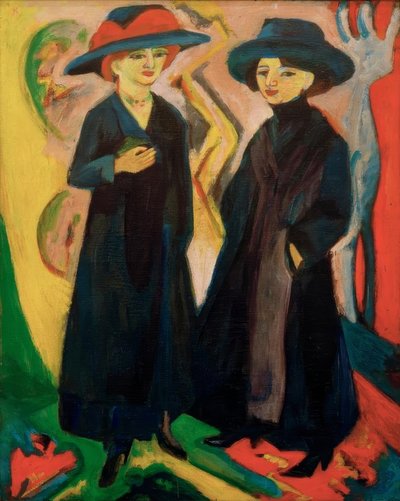 Two Girls (Midinettes) by Ernst Ludwig Kirchner
