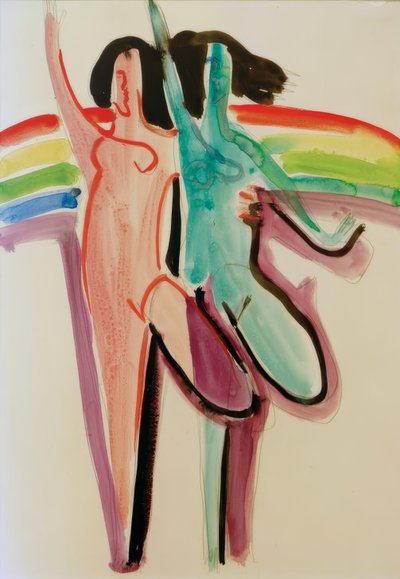 Two Dancers by Ernst Ludwig Kirchner