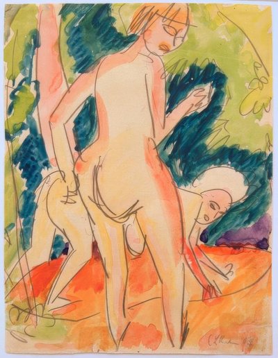 Two Bathing Girls by Ernst Ludwig Kirchner