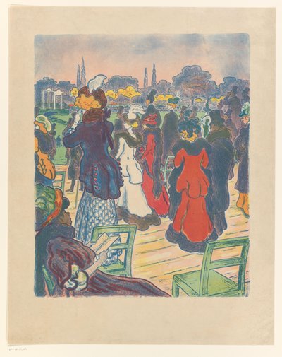 Audience at a Racetrack by Ernst Matthes