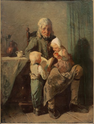 Grandfather and Grandchildren by Ernst Schalck