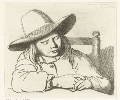 Sleeping Boy with Hat by Ernst Willem Jan Bagelaar