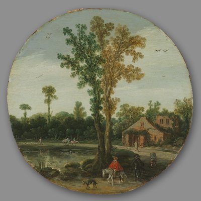 Travelers by a Lake by Esaias I van de Velde