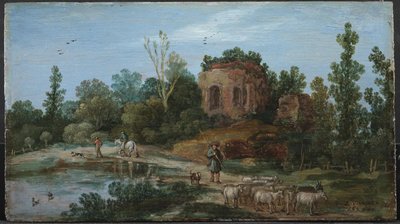 Landscape with a Ruin by Esaias van de Velde