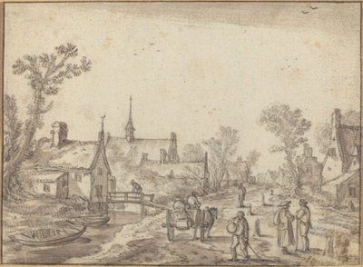 The Village Street by Esaias van de Velde I