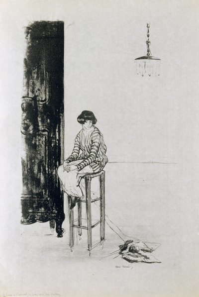 A Lady and her Knitting by Ethel Gabain