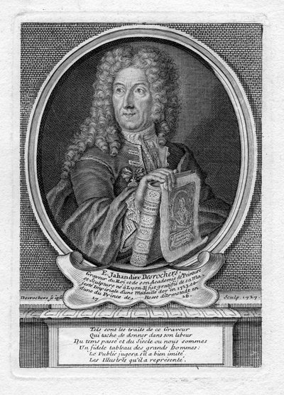 Engraved Self-Portrait by Etienne Jehandier Desrochers