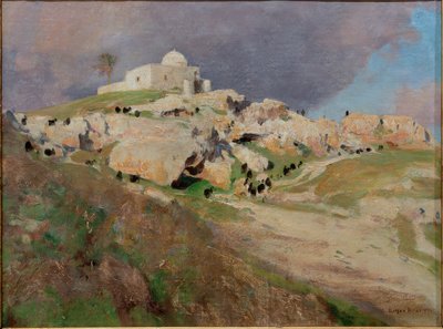 Area around the Dead Sea by Eugen Felix Prosper Bracht