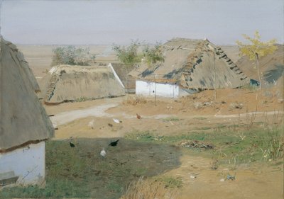 Village Scene by Eugen Jettel
