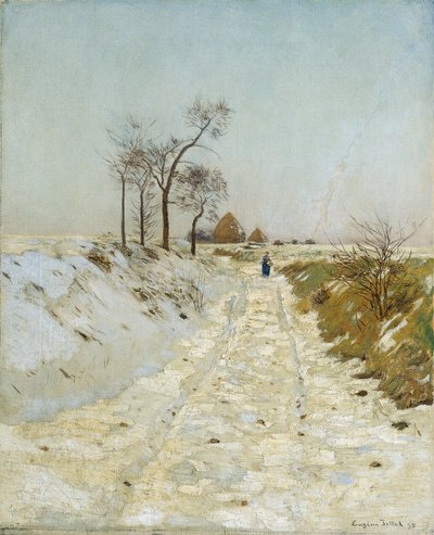 Hollow Way in Winter by Eugen Jettel