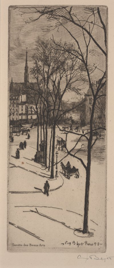 A Paris Street by Eugene Bejot