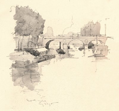 The Pont St Michel by Eugene Bejot