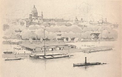 The Quai St Bernard, 1915 by Eugene Bejot