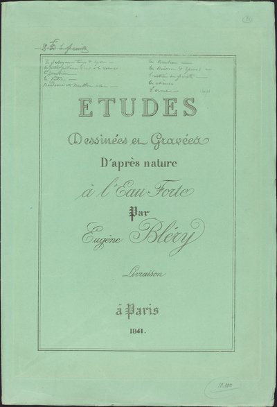 Drawn and Engraved Studies from Nature by Eugene Bléry
