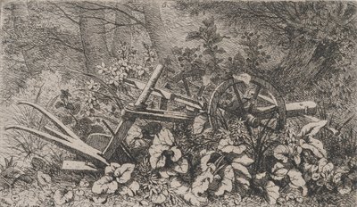 The Plow with Burdock Plants, 1858 by Eugene Bléry