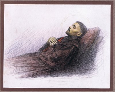 St Francis on his deathbed by Eugene Burnand