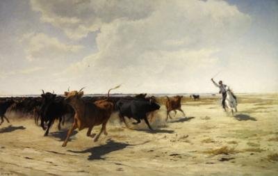 The Round-up by Eugene Burnand