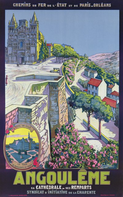 Poster Advertising Angouleme by Eugene Charles Paul Vavasseur
