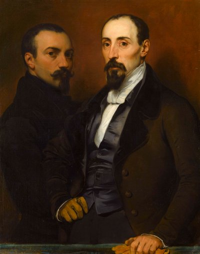 Self-Portrait with his son Achille, 1836 by Eugene Deveria