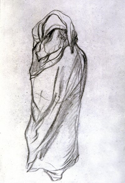 Veiled woman in the Sahel by Eugène Fromentin