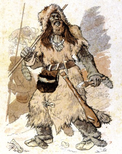 Man During the Paleolithic, c.1900 by Eugene Grasset