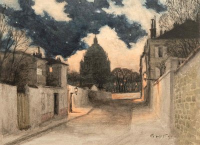 Starry night over Montmartre, 1897 by Eugene Grasset