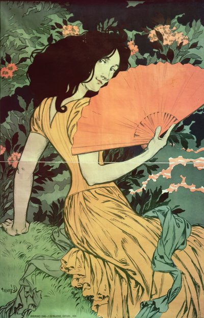 Woman with a Fan, 1900 by Eugene Grasset