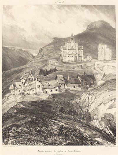 Apse of the Church of Saint-Nectaire by Eugene Isabey
