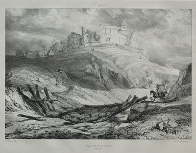 Church of St. Nectaire by Eugene Isabey