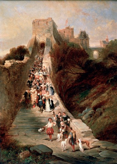 Leaving the Castle by Eugene Isabey