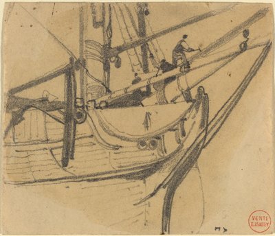 Men Repairing the Boom by Eugene Isabey