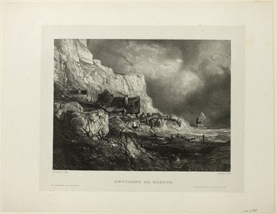 Near Dieppe, plate one from Six Marines by Eugene Isabey