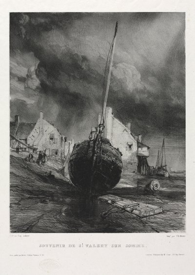 Six Marines: Souvenir Saint Valéry-sur-Somme by Eugene Isabey
