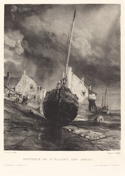 Souvenir of St. Valéry sur Somme by Eugene Isabey