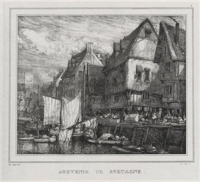 Souvenirs: Souvenir of Brittany, Plate 5 by Eugene Isabey