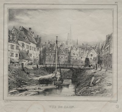 Vue de Caen by Eugene Isabey