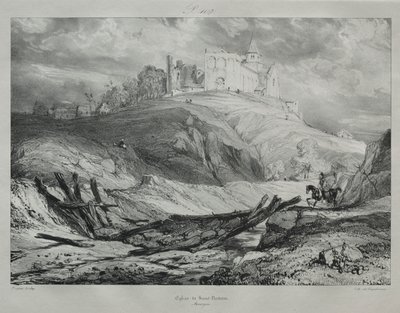 Church of St. Nectaire by Eugene Isabey