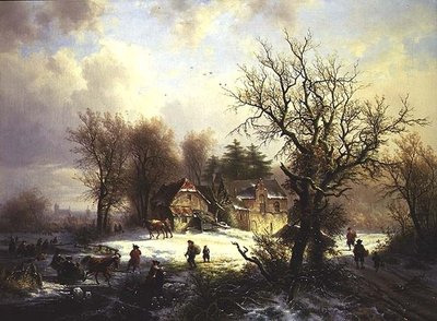 Winter Landscape by Eugene Joseph Verboeckhoven